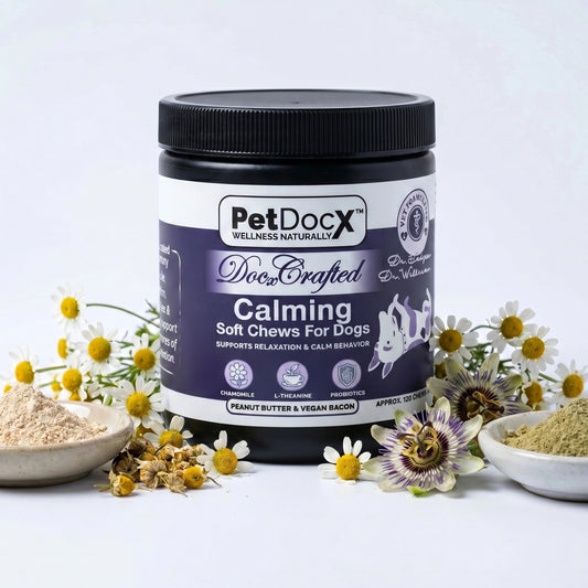PetDocX Crafted Calm — Anxiety & Stress Soft Chews for Dogs
