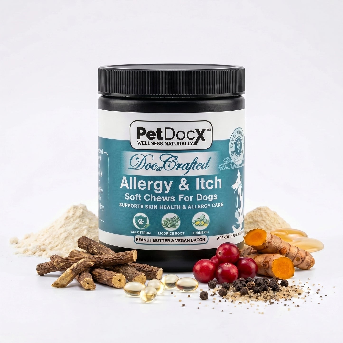 PetDocX Crafted Allergy & Itch — Skin Comfort & Allergy Support for Dogs